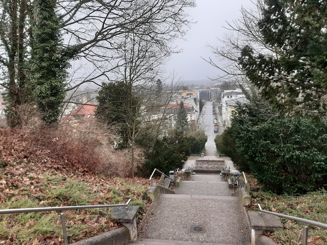 Blick von der Goethetreppe über die Stadt
