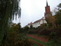 Blick von der Kirchbergbrücke zur St. Marien-Andreas-Kirche