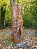 Skulpturenpfad im Tiergarten - Holzfigur "Bauer Berthold aus Kablow"