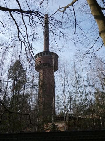 Ehemalige Lungenheilstätte Grabowsee - Schornstein mit Hochbehälter