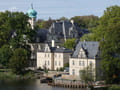 Blick vom Park Babelsberg zum Jagdschloss Glienicke
