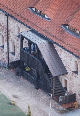 Blick vom Turm in den Innenhof