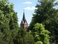 Blick vom Schloss zur St. Marienkirche