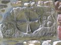 Romanisches Tympanon der Stradower Kirche  im Lapidarium in Spremberg