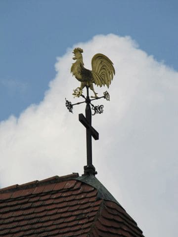 Wetterhahn auf der Franziskaner-Klosterkirche