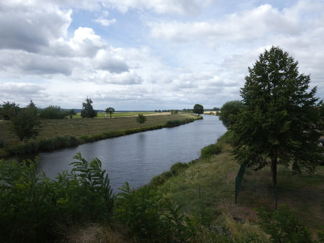 Hohensaaten-Friedrichsthaler Wasserstraße am Schöpfwerk Schwedt