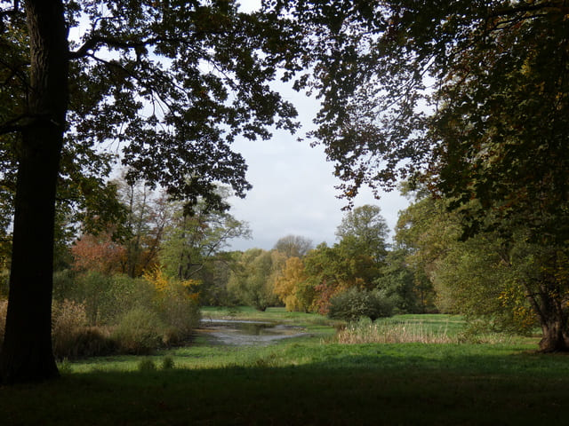 Lennépark Blumberg, Schloss-See mit Insel