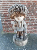 Sandmann-Figur am Bahnhof