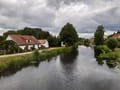 Blick von der Zugbrücke Niederfinow auf den Finowkanal