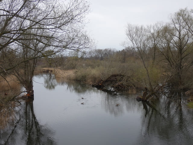 Blick von der Fahrtenbrücke auf die Fahrt
