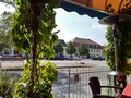 Blick vom Café Leibnitz zum Gasthof Rautenstock