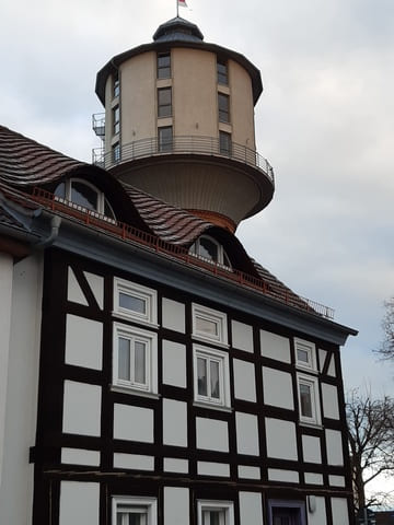 Fachwerk mit Wasserturm