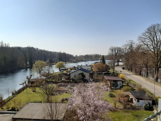 Blick von der Weinbergbrücke auf die Rathenower Havel