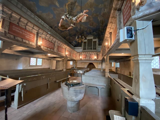 Wehrkirche Zaue (Marienkirche), Innenansicht<BR />Foto von Ulrich Gießmann