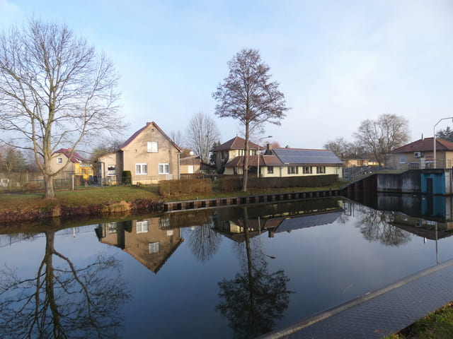 Storkower Kanal an der Schleuse Storkow