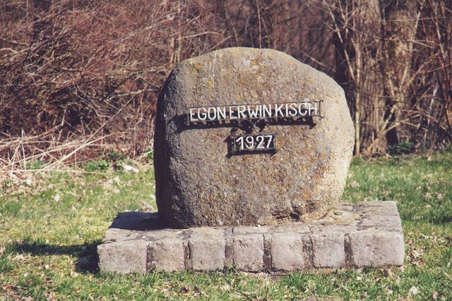 Gedenkstein Egon Erwin Kisch