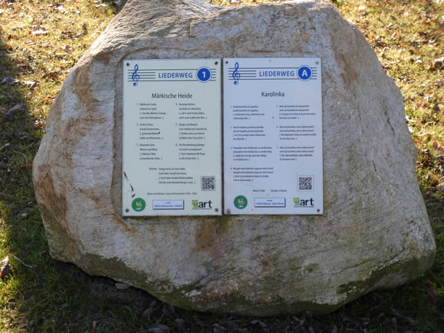 Markierung Liederweg Rehfelde - Werder - Zinndorf