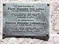 Gedenktafel an Fürst Mieszko von Lebus