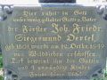 Grabtafel des Försters Johann Friedrich Siegesmund Oerte