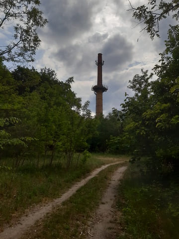 Schornstein des ehemaligen Heizkraftwerkes