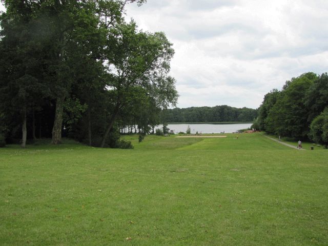 Blick vom Gutshaus zum Ruppiner See