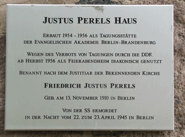 Perels Haus, Gedenktafel