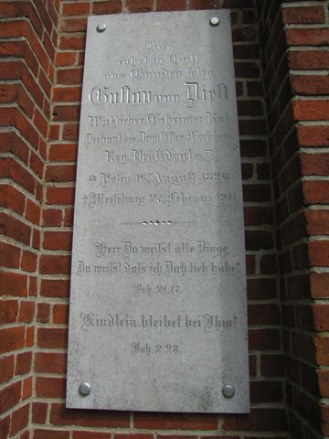 Grabstein Gustav von Diest