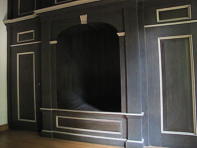 Jagdschloss Stern, Schlafzimmer mit dem Alkovenbett des Königs