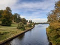Teltowkanal mit Blick zum Dampfmaschinenhaus im Park Babelsberg