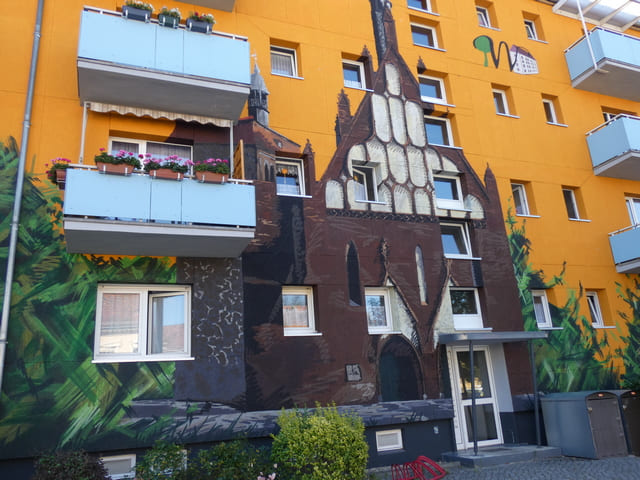 Wandmalerei in der Bahnhofstraße