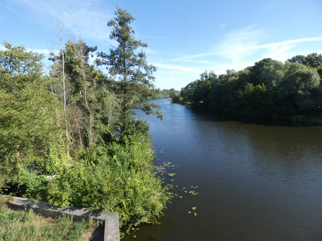 Blick von der Brücke in der Priorter Straße auf den Havelkanal