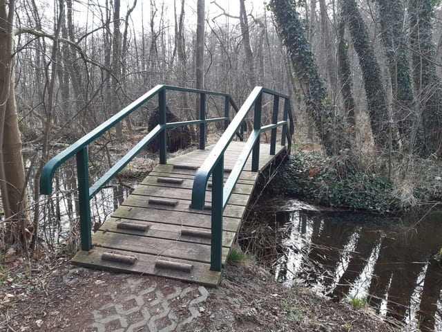 Brücke über den Verbindungsgraben vom Großen Müllroser See zum Mouschenzsee