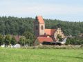 Blick vom Schlossberg zur Kirche