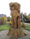 Eichenholz-Skulptur Ole Bienkopp