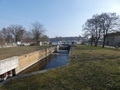 Wehr an der ehemaligen Schleuse am Malzer Kanal