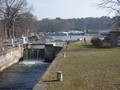 Wehr an der ehemaligen Schleuse am Malzer Kanal